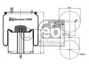 FEBI BILSTEIN 37898 dėklas, pneumatinė pakaba 
 Pakaba -> Pneumatinė pakaba
50 10 557 356