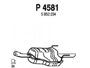 FENNO P4581 galinis duslintuvas 
 Išmetimo sistema -> Duslintuvas
5852234, 5852257, 5852330, 5852438