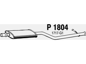 FENNO P1804 vidurinis duslintuvas 
 Išmetimo sistema -> Duslintuvas
1717-G1