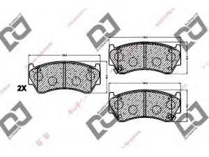 DJ PARTS BP1043 stabdžių trinkelių rinkinys, diskinis stabdys 
 Techninės priežiūros dalys -> Papildomas remontas
41060-0M8XC, 41060-1N060, 41060-1N090