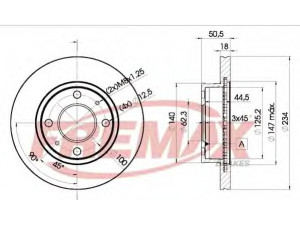 FREMAX BD-2551 stabdžių diskas