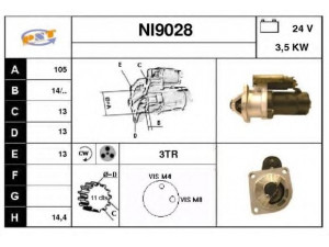 SNRA NI9028 starteris
23300C8601, S25156