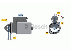 BOSCH 0 986 020 671 starteris 
 Elektros įranga -> Starterio sistema -> Starteris
28100 97204, 28100 97204 000