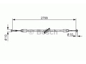 BOSCH 1 987 477 197 trosas, stovėjimo stabdys 
 Stabdžių sistema -> Valdymo svirtys/trosai
639 420 13 85, A 639 420 13 85