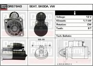 DELCO REMY DRS7940 starteris 
 Elektros įranga -> Starterio sistema -> Starteris
001911023, 001911023C, 001911023CX
