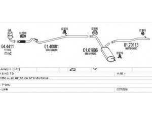 MTS C070529015666 išmetimo sistema 
 Išmetimo sistema -> Išmetimo sistema, visa
