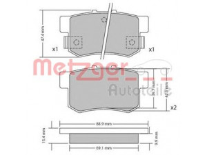 METZGER 1170337 stabdžių trinkelių rinkinys, diskinis stabdys 
 Techninės priežiūros dalys -> Papildomas remontas
06430-S6D-000, 43022-S2A-000, 43022-S3N-E50