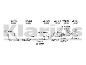 KLARIUS 960089U išmetimo sistema 
 Išmetimo sistema -> Išmetimo sistema, visa