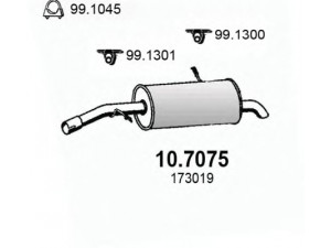 ASSO 10.7075 galinis duslintuvas 
 Išmetimo sistema -> Duslintuvas
173016, 173019, 1730K0