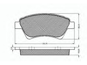 SPIDAN 32841 stabdžių trinkelių rinkinys, diskinis stabdys
41 06 087 13R, 77 01 207 184