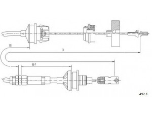 CABOR 492.1 sankabos trosas 
 Dviratė transporto priemonės -> Kabeliai ir tachometro velenaai -> Sankabos trosas
1476637080, 1479128080, 2150S4