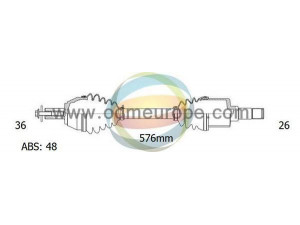 ODM-MULTIPARTS 18-151171 kardaninis velenas 
 Ratų pavara -> Kardaninis velenas
30735123, 30783087, 36000523, 8252039