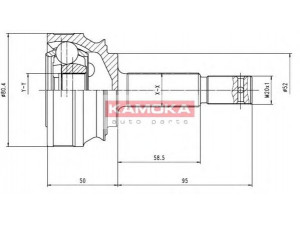 KAMOKA 6078 jungčių komplektas, kardaninis velenas 
 Ratų pavara -> Sujungimai/komplektas
374066