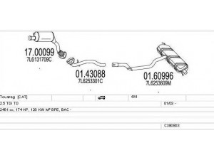 MTS C380803011044 išmetimo sistema 
 Išmetimo sistema -> Išmetimo sistema, visa