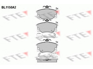 FTE BL1150A2 stabdžių trinkelių rinkinys, diskinis stabdys 
 Techninės priežiūros dalys -> Papildomas remontas
5983913, 739271, 793211, 793271