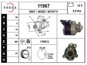 EAI 11967 starteris 
 Elektros įranga -> Starterio sistema -> Starteris
047911023B, 047911023BX, 047911023G