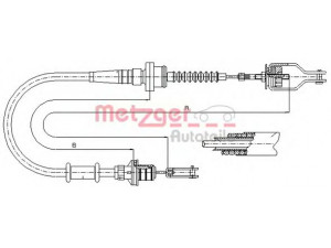 METZGER 18.0071 sankabos trosas 
 Dviratė transporto priemonės -> Kabeliai ir tachometro velenaai -> Sankabos trosas
3077005F200, 307705F200