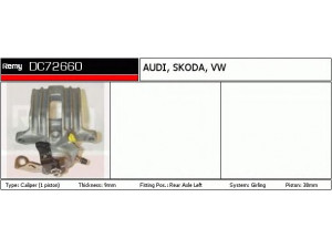 DELCO REMY DC72660 stabdžių apkaba 
 Dviratė transporto priemonės -> Stabdžių sistema -> Stabdžių apkaba / priedai
1J0615423