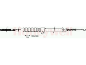 BENDIX 431030B trosas, stovėjimo stabdys 
 Stabdžių sistema -> Valdymo svirtys/trosai
483434