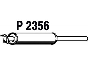 FENNO P2356 vidurinis duslintuvas 
 Išmetimo sistema -> Duslintuvas
1307932, 1307932
