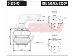 CASALS B2509 dėklas, pneumatinė pakaba