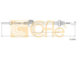 COFLE 11.2531 sankabos trosas 
 Dviratė transporto priemonės -> Kabeliai ir tachometro velenaai -> Sankabos trosas
669186, 90446929
