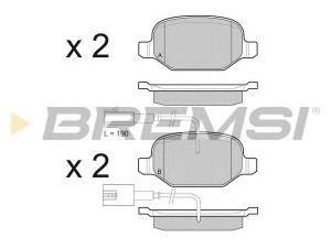 BREMSI BP3490 stabdžių trinkelių rinkinys, diskinis stabdys
71770108, 77365752, 77365752, 77365752