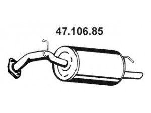 EBERSPÄCHER 47.106.85 galinis duslintuvas 
 Išmetimo sistema -> Duslintuvas
17430-40051