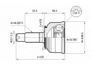 STATIM C.452 jungčių komplektas, kardaninis velenas 
 Ratų pavara -> Sujungimai/komplektas
44010-S07-000, 44010-SR3-J03, 44010-SR3-J05