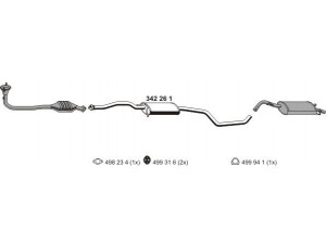 ERNST 030137 išmetimo sistema 
 Išmetimo sistema -> Išmetimo sistema, visa