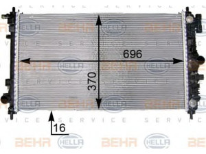 HELLA 8MK 376 704-811 radiatorius, variklio aušinimas 
 Aušinimo sistema -> Radiatorius/alyvos aušintuvas -> Radiatorius/dalys
5484585