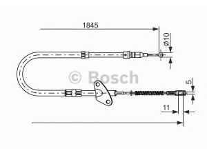 BOSCH 1 987 477 118 trosas, stovėjimo stabdys 
 Stabdžių sistema -> Valdymo svirtys/trosai
601 420 47 85, A 601 420 47 85