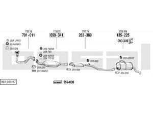 BOSAL 062.960.27 išmetimo sistema 
 Išmetimo sistema -> Išmetimo sistema, visa