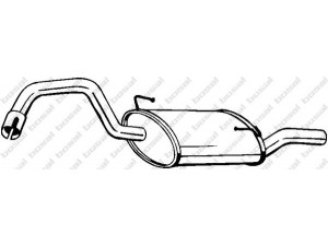 BOSAL 235-931 galinis duslintuvas 
 Išmetimo sistema -> Duslintuvas
3466455