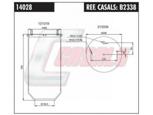 CASALS B2338 dėklas, pneumatinė pakaba