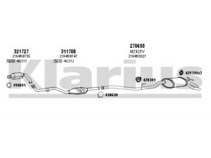 KLARIUS 600457E išmetimo sistema 
 Išmetimo sistema -> Išmetimo sistema, visa