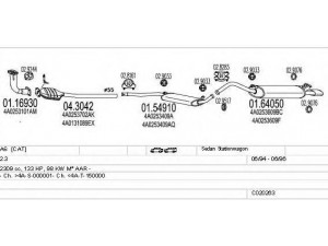 MTS C020263000635 išmetimo sistema 
 Išmetimo sistema -> Išmetimo sistema, visa