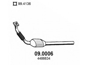 ASSO 09.0006 katalizatoriaus keitiklis 
 Išmetimo sistema -> Katalizatoriaus keitiklis
4486628, 4486629, 4486629AC, 4486634