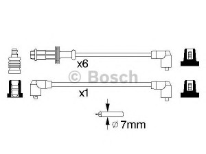 BOSCH 0 986 357 120 uždegimo laido komplektas 
 Kibirkšties / kaitinamasis uždegimas -> Uždegimo laidai/jungtys