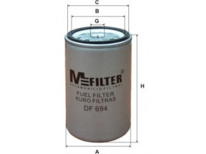 MFILTER DF 694 kuro filtras 
 Techninės priežiūros dalys -> Papildomas remontas
05 04 113 074, 50 00686 589, 50 01019 686