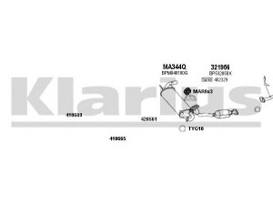 KLARIUS 570241U išmetimo sistema 
 Išmetimo sistema -> Išmetimo sistema, visa