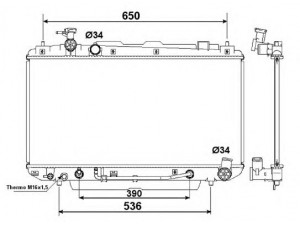 NRF 58415 radiatorius, variklio aušinimas 
 Aušinimo sistema -> Radiatorius/alyvos aušintuvas -> Radiatorius/dalys
1640028140, 1640028460