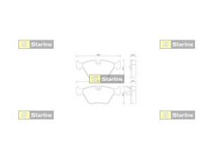 STARLINE BD S359P stabdžių trinkelių rinkinys, diskinis stabdys 
 Techninės priežiūros dalys -> Papildomas remontas
34 11 1 163 387, 34 11 1 163 953