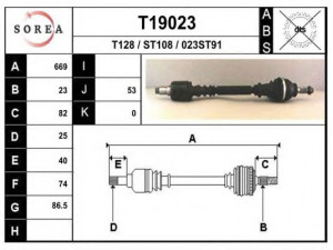 EAI T19023 kardaninis velenas
18491700