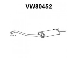 VENEPORTE VW80452 galinis duslintuvas 
 Išmetimo sistema -> Duslintuvas
028253609A, 028253609C, 028253609E
