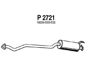 FENNO P2721 vidurinis duslintuvas 
 Išmetimo sistema -> Duslintuvas
18220-S5SE01, 18220-S5SE02