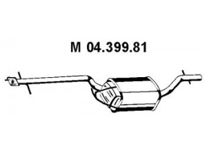 EBERSPÄCHER 04.399.81 vidurinis duslintuvas 
 Išmetimo sistema -> Duslintuvas
1 061 948, 1 067 790, 1 121 573