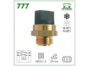 MTE-THOMSON 777 temperatūros jungiklis, radiatoriaus ventiliatorius
191.959.481.C, 6U0.959.481, 6U0.959.481.A