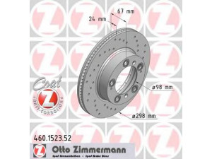 ZIMMERMANN 460.1523.52 stabdžių diskas 
 Dviratė transporto priemonės -> Stabdžių sistema -> Stabdžių diskai / priedai
986 351 401 05