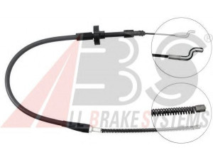 A.B.S. K11576 trosas, stovėjimo stabdys 
 Stabdžių sistema -> Valdymo svirtys/trosai
701.609.701, 701.609.701
